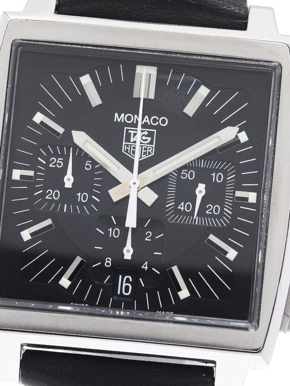 TAG HEUER Monaco CW2111.FC6171 Chronograph black Dial Automatic Men's_973970